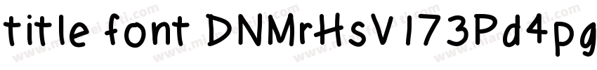 title font DNMrHsV173Pd4pgy字体转换